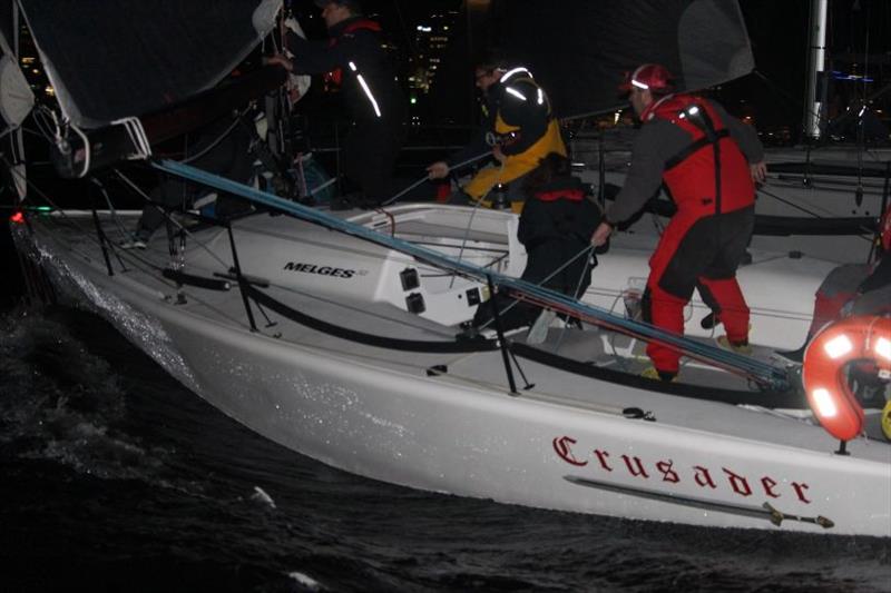 Overall Pipe Opener winner Crusader during the night race. - photo © Peter Watson