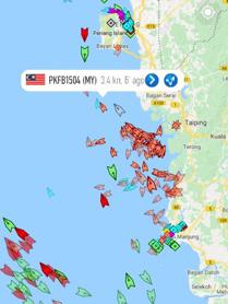 Penang fishing boat traffic on AIS photo copyright unknown taken at Royal Selangor Yacht Club and featuring the IRC class