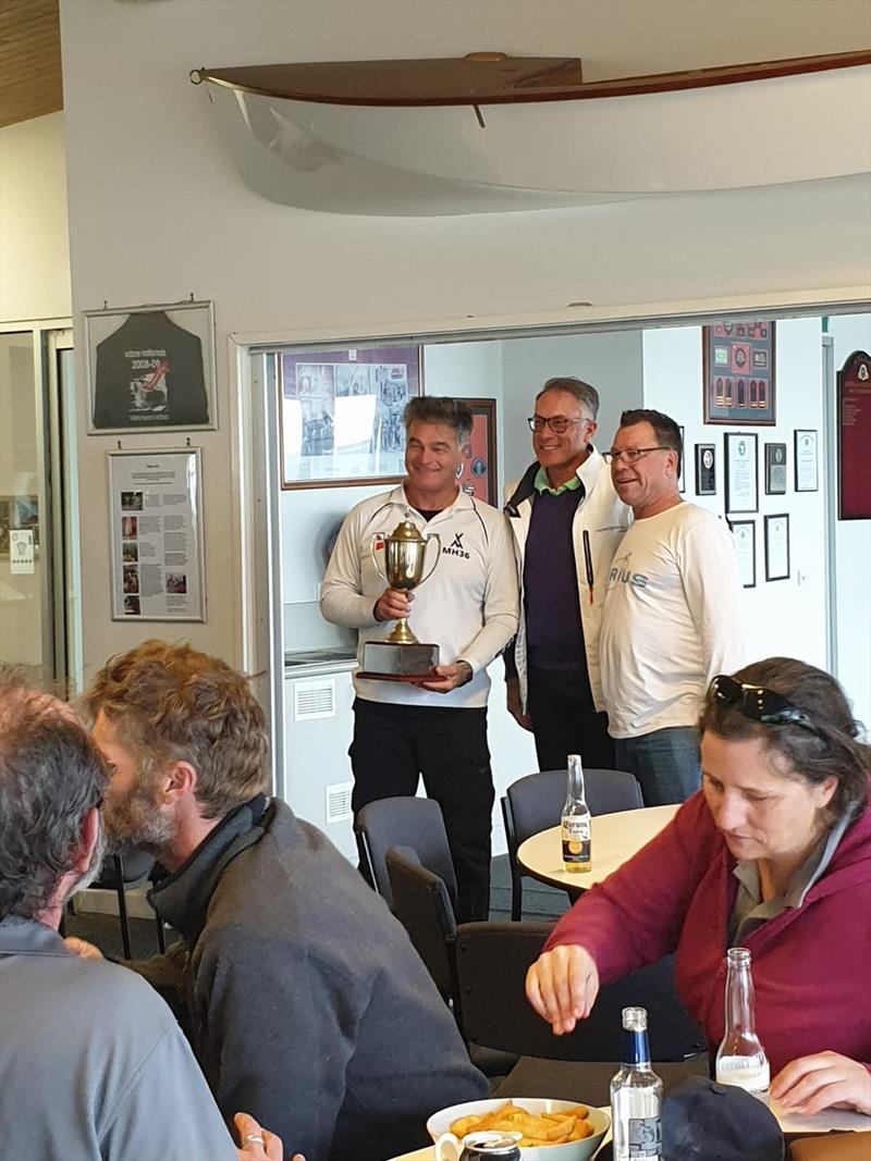 Winners - MHYC - Geoff Charters, Patrick Delany, Garth Riley - Waitangi Cup 2019 - photo © Catherine Rofe