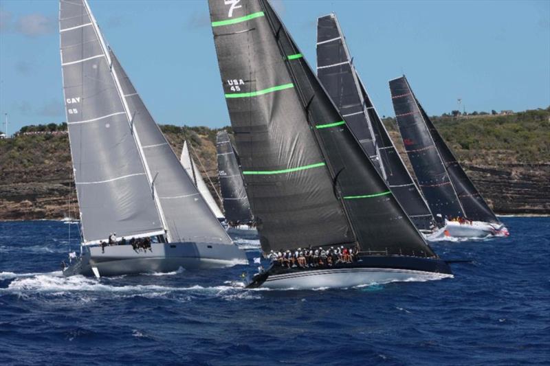 American Volvo 70 Wizard led the impressive IRC Zero fleet after the start of the 2019 RORC Caribbean 600 in Antigua and went on to win overall photo copyright RORC / Tim Wright / www.photoaction.com taken at Royal Ocean Racing Club and featuring the IRC class