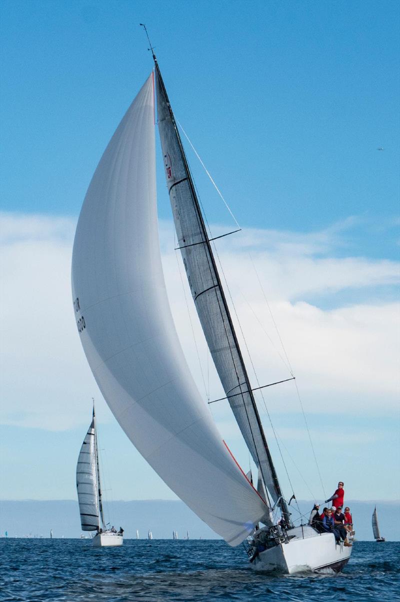 Rick and Skip Sinclair's Bellerophon finishing second in Class 2 - The 64th Gearbuster photo copyright Donovan McSorley taken at Indian Harbor Yacht Club and featuring the IRC class