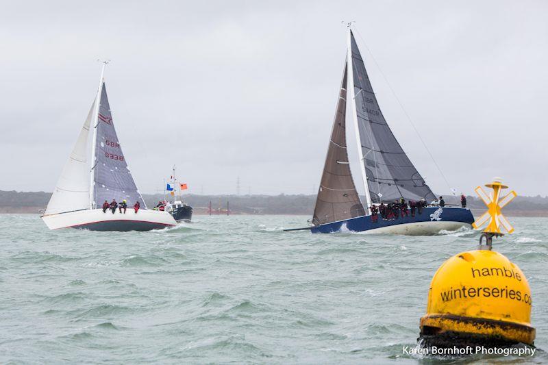 Week 2 of the HYS Hamble Winter Series photo copyright Karen Bornhoft / www.karenbornhoft.com taken at Hamble River Sailing Club and featuring the IRC class