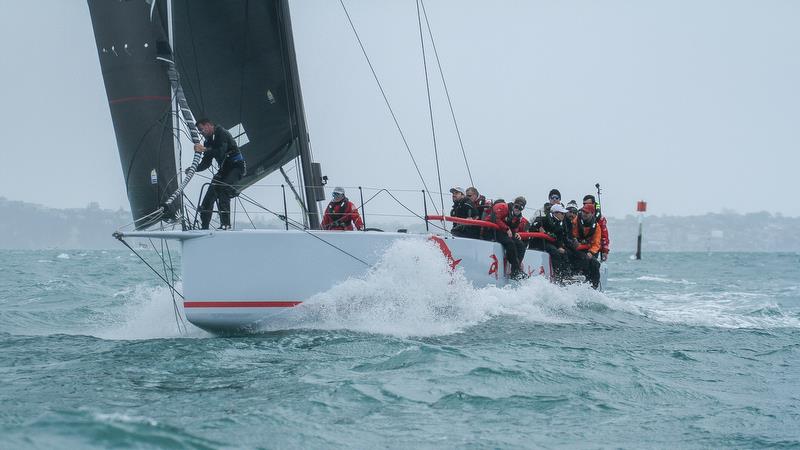 Anarchy - PIC Coastal Classic - Start - Waitemata Harbour - October 25, 2019 photo copyright Richard Gladwell / Sail-World.com taken at New Zealand Multihull Yacht Club and featuring the IRC class