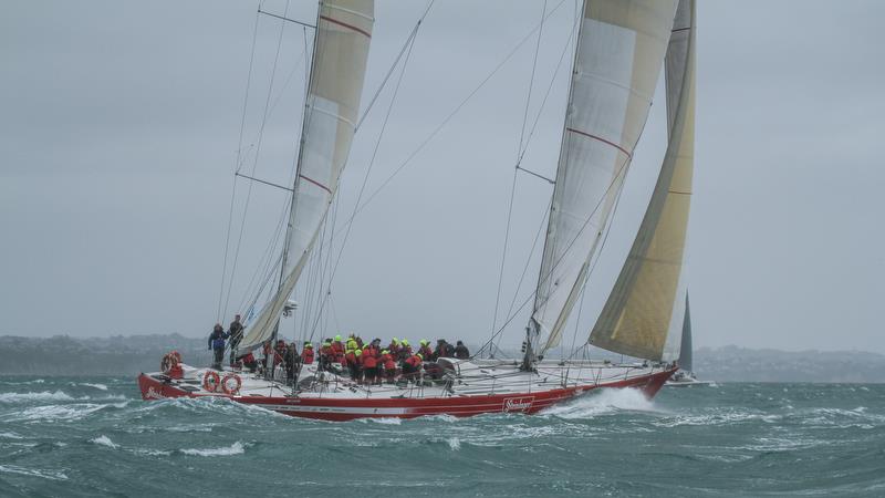 Steinlager 2 - PIC Coastal Classic - Start - Waitemata Harbour - October 25, 2019 photo copyright Richard Gladwell / Sail-World.com taken at New Zealand Multihull Yacht Club and featuring the IRC class