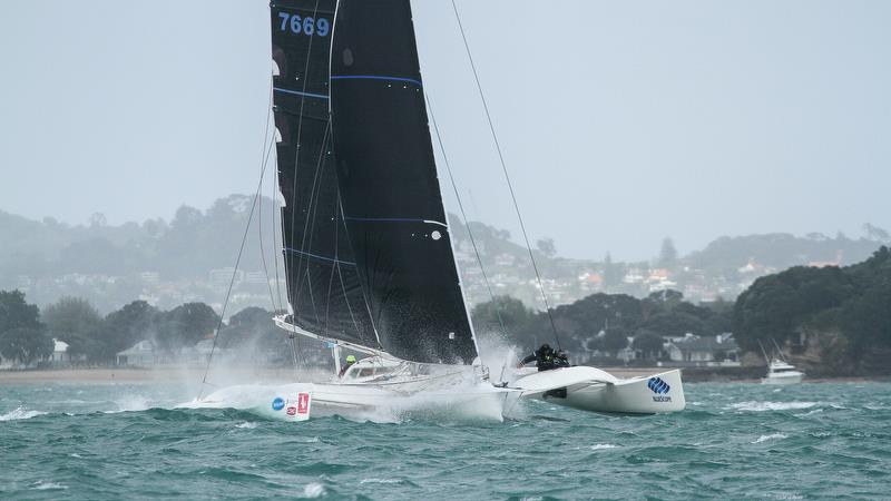 Ave Gitana - PIC Coastal Classic - Start - Waitemata Harbour - October 25, 2019 photo copyright Richard Gladwell / Sail-World.com taken at New Zealand Multihull Yacht Club and featuring the IRC class