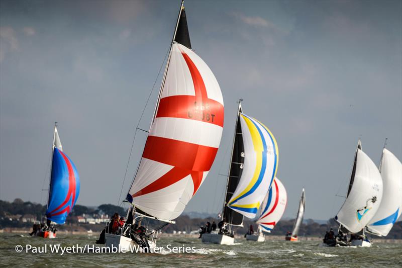 GR8 Banter during the HYS Hamble Winter Series week 5 photo copyright Paul Wyeth / www.pwpictures.com taken at Hamble River Sailing Club and featuring the IRC class