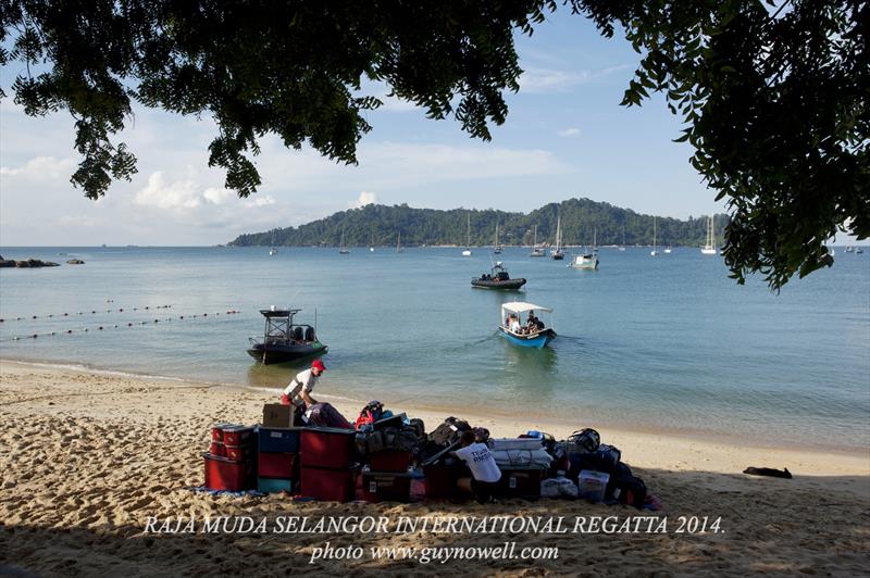 Pangkor, waiting for the baggage boat. Raja Muda Selangor International Regatta 2014. - photo © Guy Nowell / RMSIR