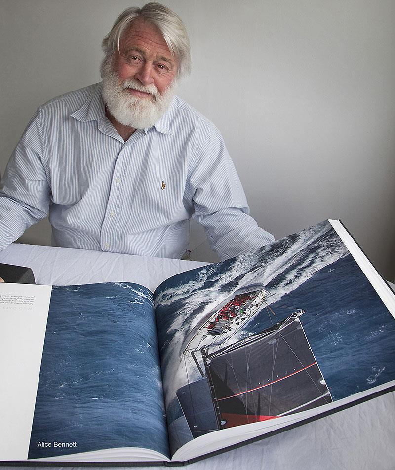Across Five Decades - Alice Bennet takes this image of her father with his latest accomplishment - what a book. And of course, what a boat - Wild Oats XI... - photo © Alice Bennett