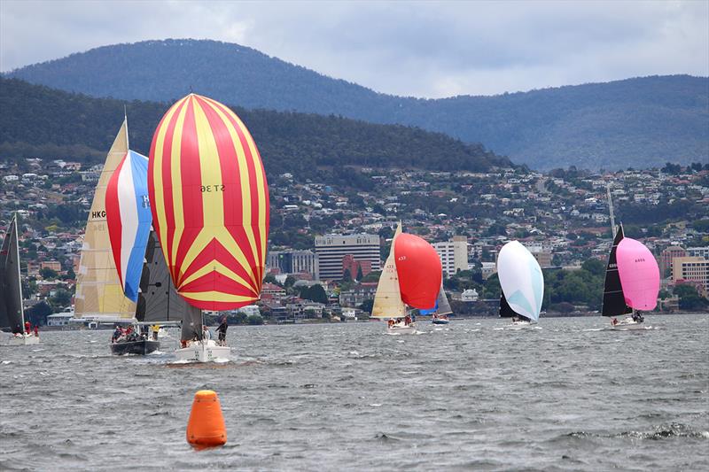 Midnight Rambler leads the fleet in the Tasmanian Yachting Championship - photo © Peter Watson