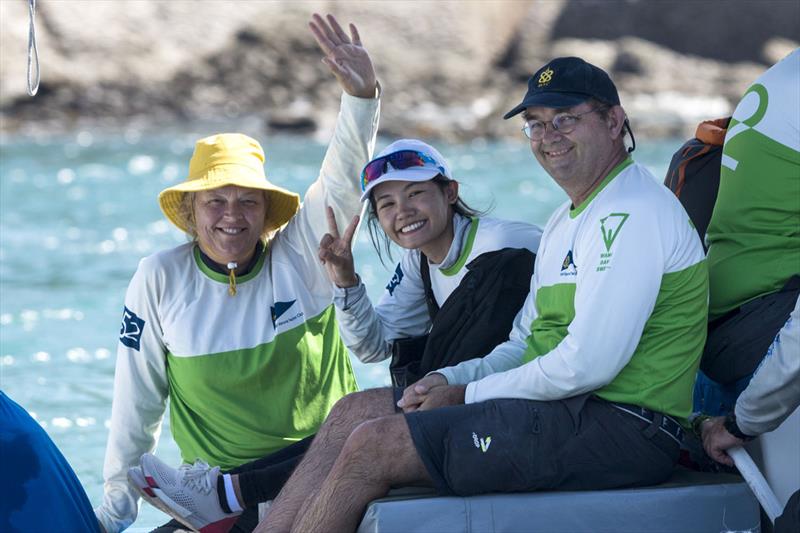 THA72 go afloat after a long wait. Noppakao Poonpat (centre). Phuket King's Cup Regatta 2019. - photo © Guy Nowell / Phuket King's Cup