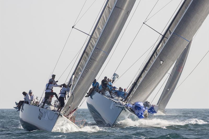 Pi Jiu Express leads Antipodes. Phuket King's Cup Regatta 2019 photo copyright Guy Nowell / Phuket King's Cup taken at Royal Varuna Yacht Club and featuring the IRC class