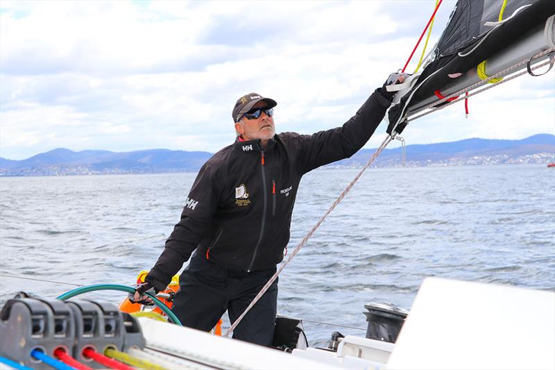 Frontline sailor Gordon Clark - Riversdale Estate Wines Launceston to Hobart Race - photo © Rebecca Schwager