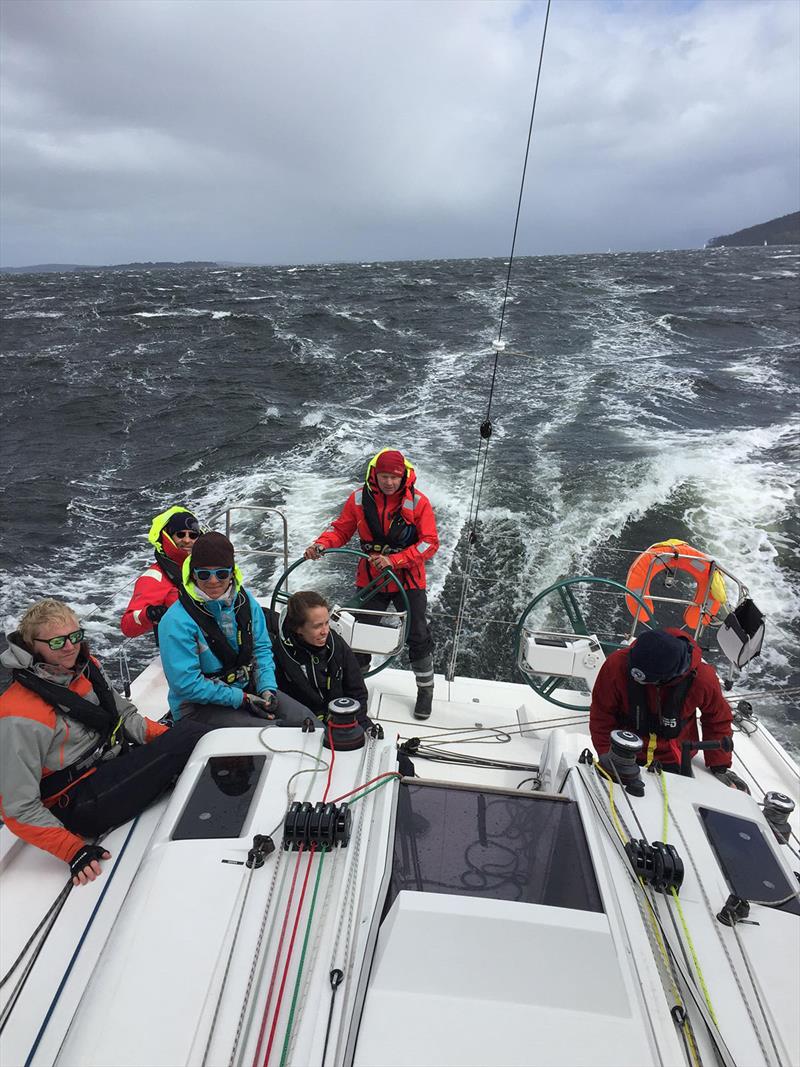 The Frontline crew in action - Riversdale Estate Wines Launceston to Hobart Race - photo © Supplied by Frontline