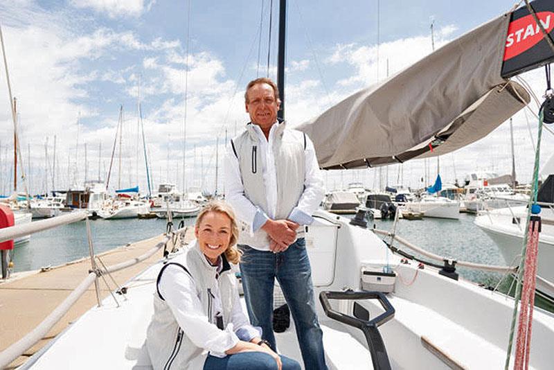 Jade Cole and Ian 'Barney' Walker announce their campaign to represent Australia at the 2024 Olympics. - photo © Lachy Keevers