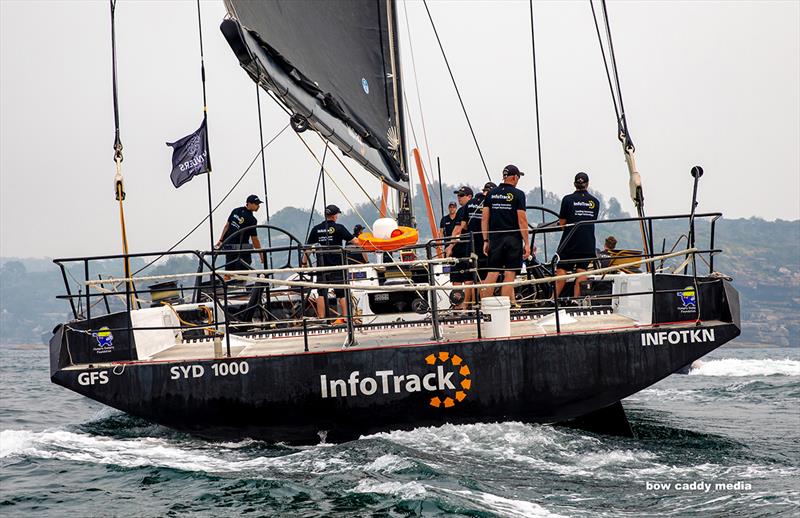 Infotrack rolls onto a new gybe - 2019 Grinders Coffee SOLAS Bog Boat Challenge photo copyright Crosbie Lorimer taken at Cruising Yacht Club of Australia and featuring the IRC class