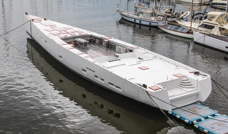 The hull of S/Y 42m GTS - photo © Perini Navi / Giuliano Sargentini