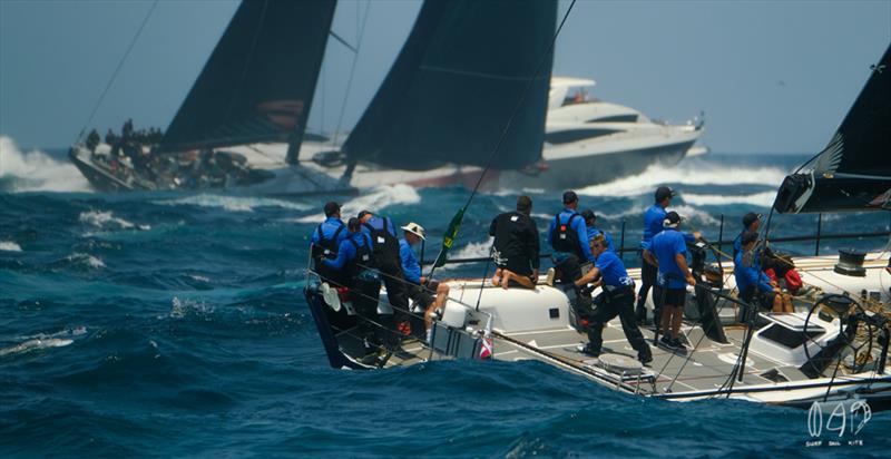 Black Jack duking it out with the leaders - 2019 RSHYR photo copyright Mitch Pearson / Surf Sail Kite taken at Cruising Yacht Club of Australia and featuring the IRC class