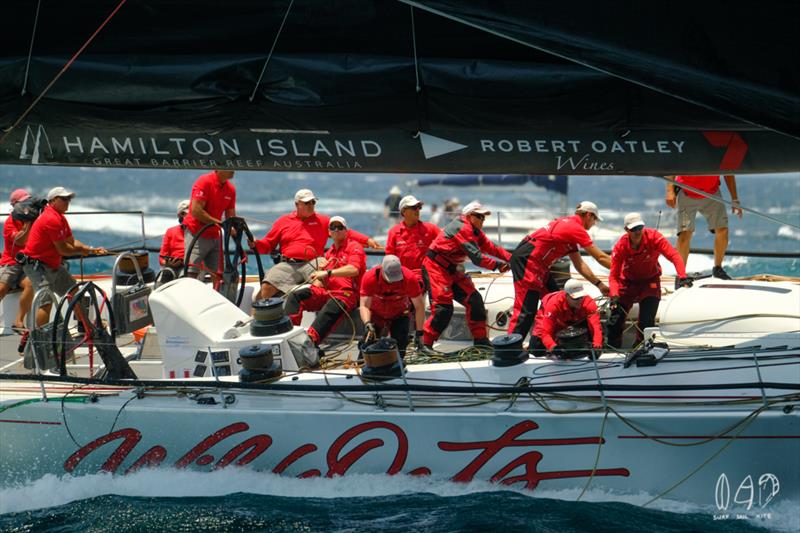 Crew at work Wild Oats XI - 2019 RSHYR - photo © Mitch Pearson / Surf Sail Kite