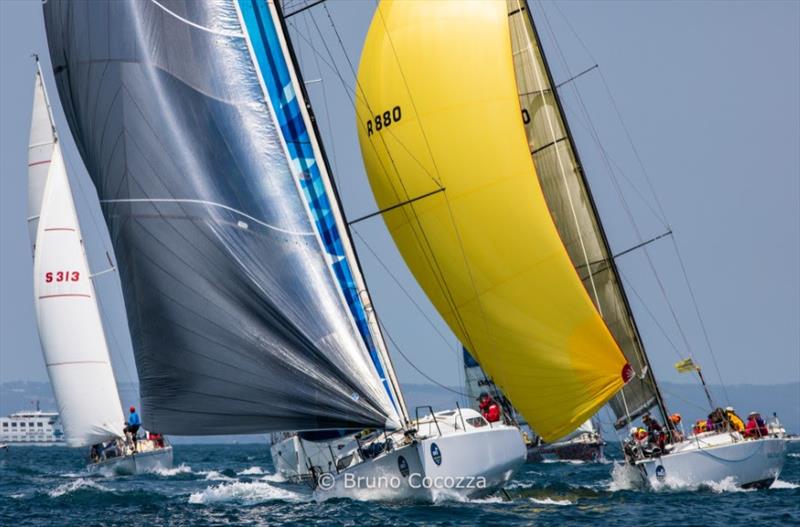 Lord Jiminy leads the ORCV fleet out of Port Phillip Bay photo copyright Bruno Cocozza taken at Ocean Racing Club of Victoria and featuring the IRC class