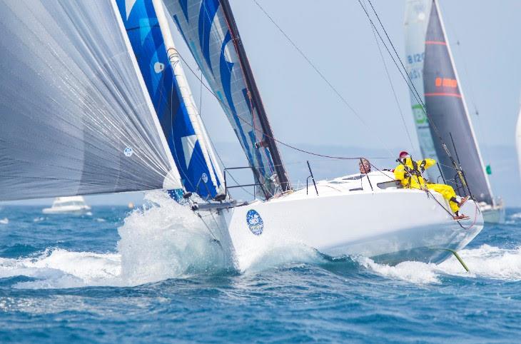 Lord Jiminy leads the Melbourne to Hobart Westcoaster photo copyright Steb Fisher taken at Ocean Racing Club of Victoria and featuring the IRC class