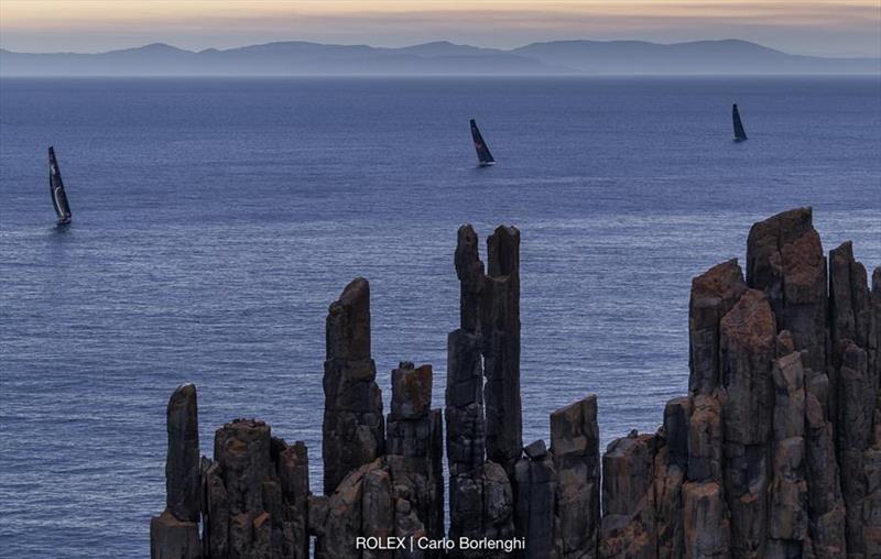 The battle between the super maxis continued until the finish line in the 2019 Rolex Sydney Hobart. - photo © Carlo Borlenghi / Rolex
