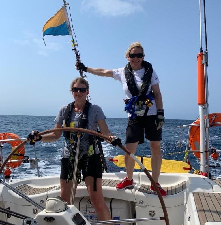 Isabel Rawlence and Chloe Tetlow enjoying their journey south on Enigma photo copyright Crew of Enigma taken at Cruising Yacht Club of Australia and featuring the IRC class
