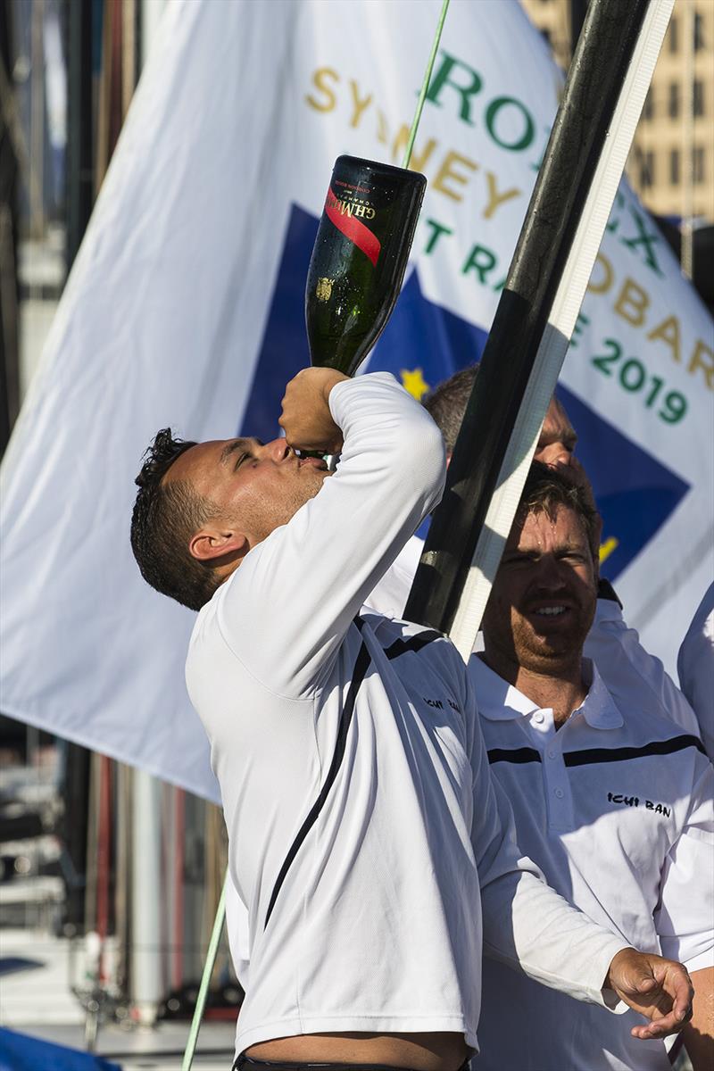 The Mumm Champagne always tastes better when you have won photo copyright Andrea Francolini taken at Royal Yacht Club of Tasmania and featuring the IRC class