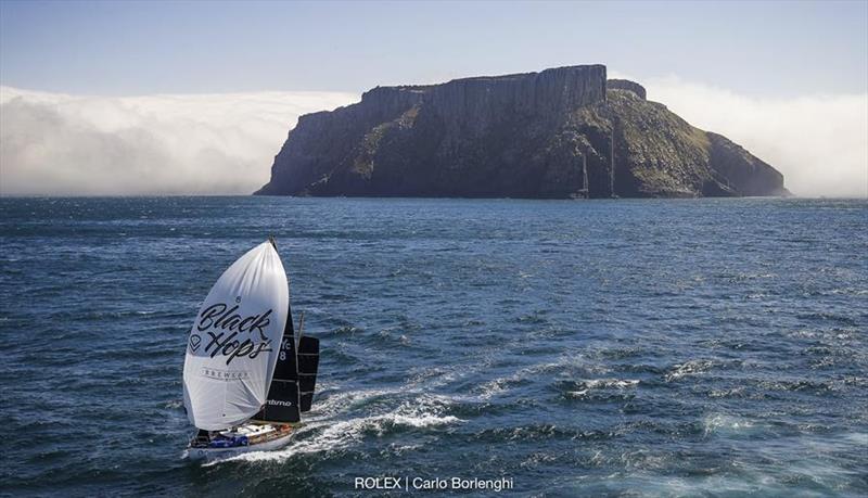 Katwinchar making her way down the Tasmanian coast in the Rolex Sydney Hobart photo copyright Carlo Borlenghi / Rolex taken at Cruising Yacht Club of Australia and featuring the IRC class