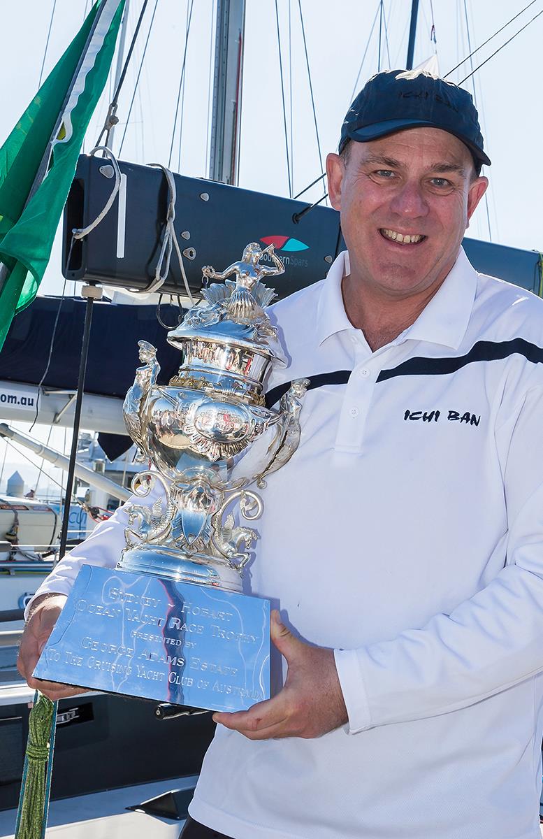 Matt Allen and the Tattersall Cup photo copyright Crosbie Lorimer taken at Royal Yacht Club of Tasmania and featuring the IRC class