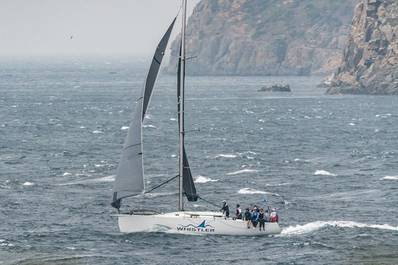 Whistler sailing safely with poled out headsail - Australian Yachting Championships 2020 photo copyright Beau Outteridge taken at Royal Yacht Club of Tasmania and featuring the IRC class