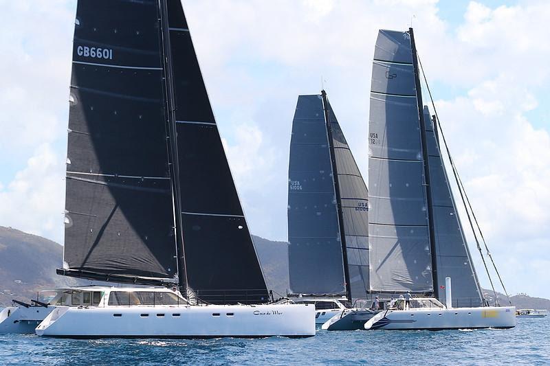 Fujin returns to join the highly competitive Offshore Multihull fleet which includes Coco de Mer and other Gunboats - BVI Spring Regatta photo copyright Ingrid Abery taken at Royal BVI Yacht Club and featuring the IRC class