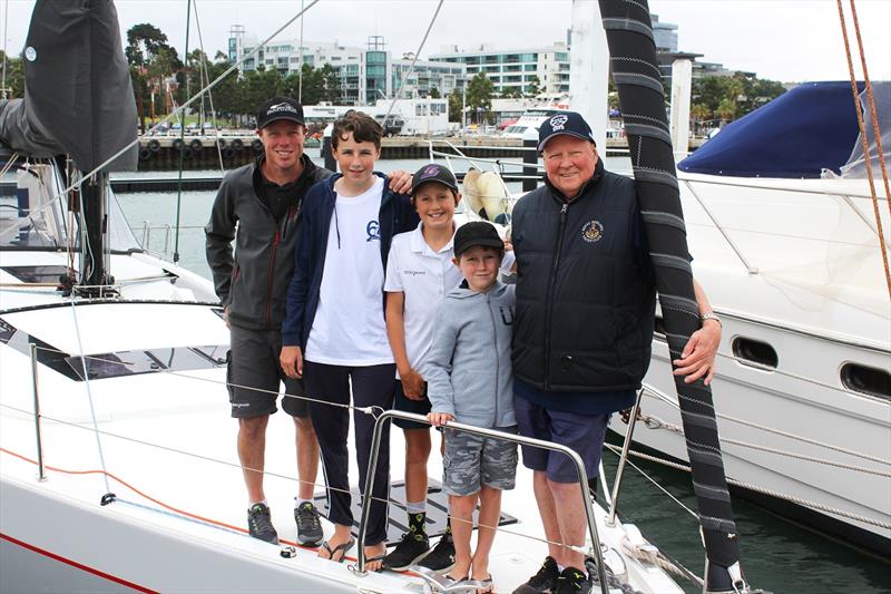 Left to right – RGYC sailors Brendan Garner, Ben, 14, Josh 11, Will, 7, and Brendan's father, John ahead of the MacGlide Festival of Sails photo copyright Sarah Pettiford taken at Royal Geelong Yacht Club and featuring the IRC class