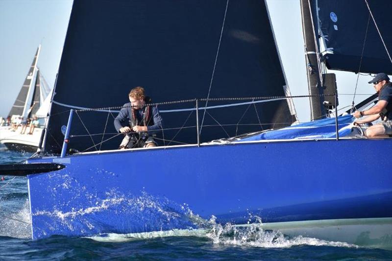 Dan on the bow of Weapon of Choice - 72nd Bunbury and Return Ocean Race photo copyright RFBYC Media taken at Royal Freshwater Bay Yacht Club and featuring the IRC class