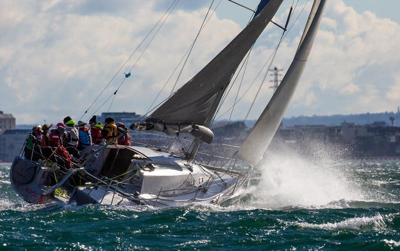 Ca Bouge blasts up Port Phillip last year - Australian Women's Keelboat Regatta photo copyright Bruno Cocozza taken at Royal Melbourne Yacht Squadron and featuring the IRC class
