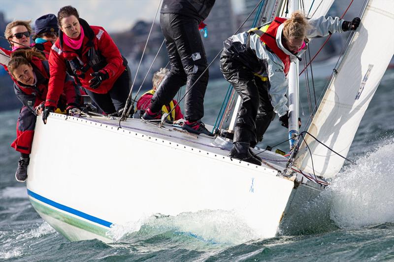 Monica Jone's Salamander III leads the RMYS charge - Australian Women's Keelboat Regatta - photo © Bruno Cocozza