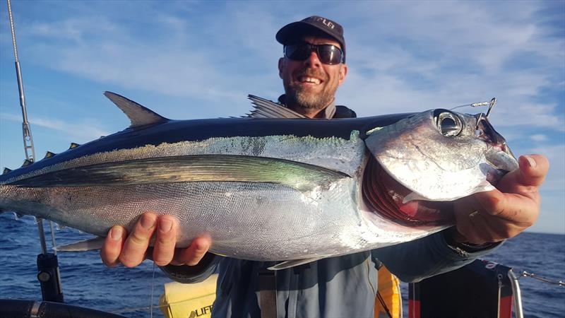 Atamai became the second boat to dine on fresh fish during Leg 2 of the Evolution Sails Round North Island Race 2020 photo copyright Atamai Media taken at Royal Port Nicholson Yacht Club and featuring the IRC class