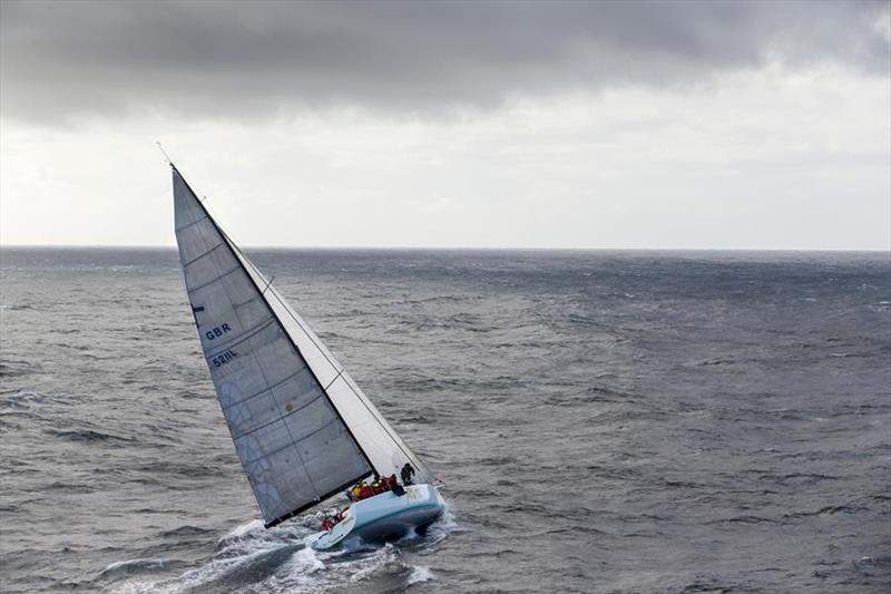 Michael Martin and his team on board Frantic on their way to claim line honours and set a new race record in 2018 photo copyright Andrea Francolini taken at Cruising Yacht Club of Australia and featuring the IRC class