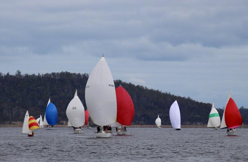 Spinnaker spectacle in the Port Cygnet Regatta photo copyright Jessica Coughlan taken at Port Cygnet Sailing Club and featuring the IRC class