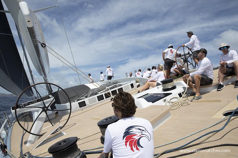 On Board the 112ft (34m) sloop Liara - 2020 Superyacht Challenge Antigua - photo © Claire Matches / www.clairematches.com