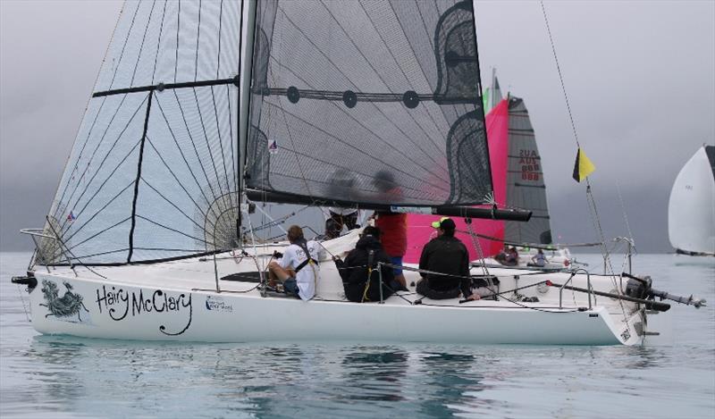 Trailable yachts Hairy McClairy and 2 Shaw on a tough day - Airlie Beach Race Week, day 1 photo copyright Shirley Wodson / ABRW taken at Whitsunday Sailing Club and featuring the IRC class