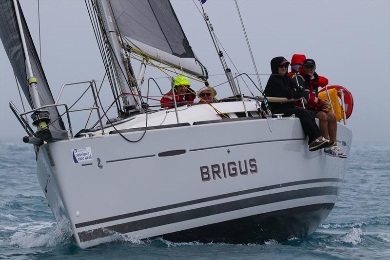 Smiles on Brigus as they sail into wind - Airlie Beach Race Week photo copyright Shirley Wodson taken at Whitsunday Sailing Club and featuring the IRC class