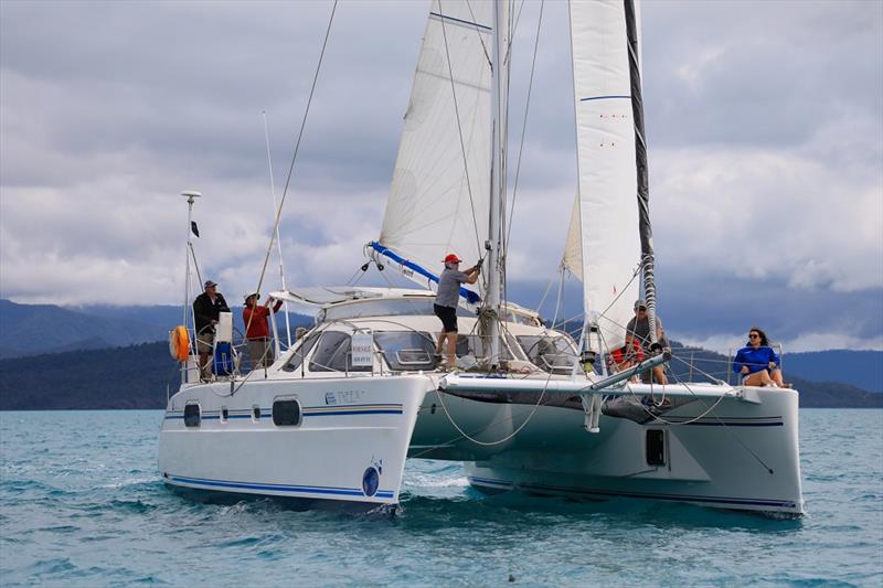 Tyee 111 in Multihull Passage - Airlie Beach Race Week photo copyright Shirley Wodson taken at Whitsunday Sailing Club and featuring the IRC class