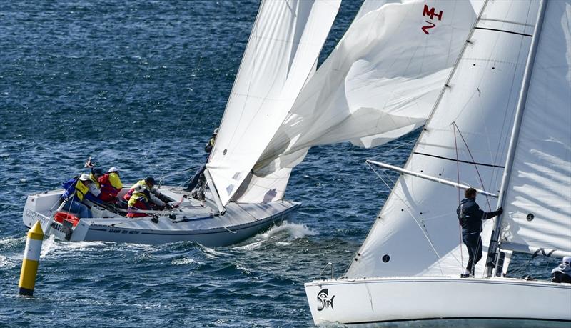 MHYC's Adams 10s enjoyed a One-Design winter fleet racing series due to the increased number of crews in Sydney at this time of year photo copyright Marg Fraser-Martin taken at Middle Harbour Yacht Club and featuring the IRC class