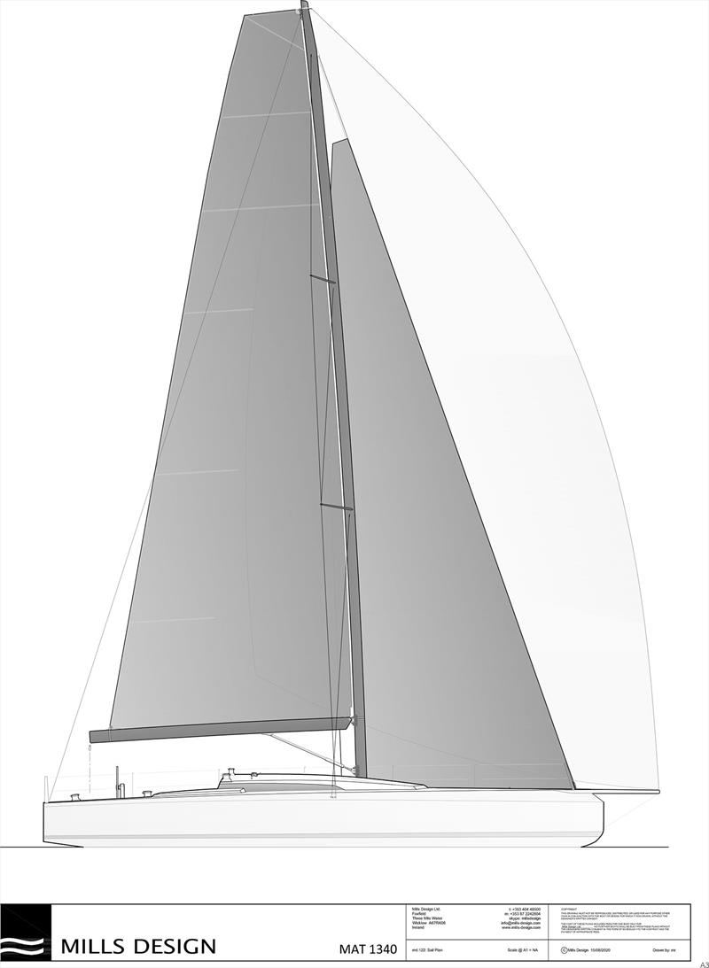 Sail Plan of the new M.A.T. 1340 - photo © M.A.T Yachts