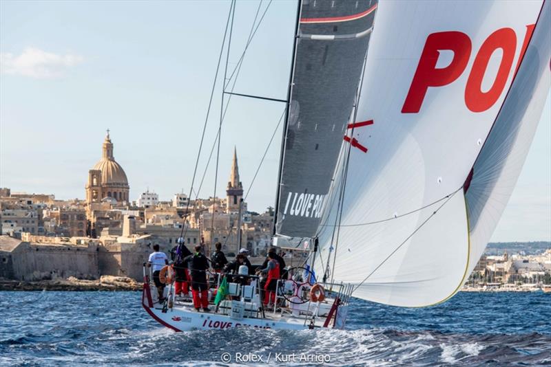 I Love Poland - 2020 Rolex Middle Sea Race photo copyright Rolex / Kurt Arrigo taken at Royal Malta Yacht Club and featuring the IRC class