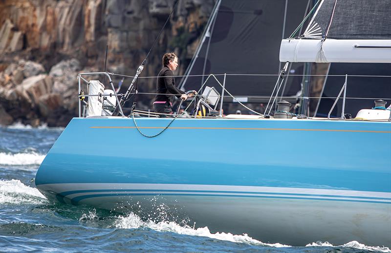Rupert Henry at the helm of Burning Palms - Bird Island Race 2020 photo copyright Crosbie Lorimer taken at Cruising Yacht Club of Australia and featuring the IRC class