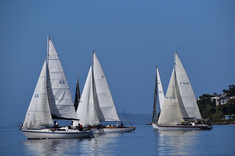 Division Four waits for some wind on the River Derwent - Combined Clubs Summer Pennant Series - photo © Jane Austin