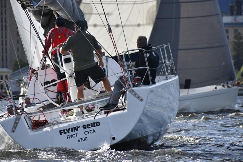 Flyin Scud (Adam Goode) on the River Derwent - TasPorts Launceston to Hobart Yacht Race 2019 - photo © Jane Austin