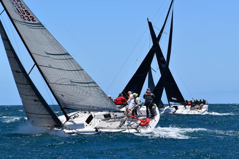 Boom chasing the pack photo copyright Suzzi Ghent taken at Royal Freshwater Bay Yacht Club and featuring the IRC class