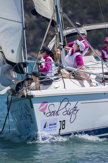 Soul Sister crew in race mode - SeaLink Magnetic Island Race Week © Andrea Francolini